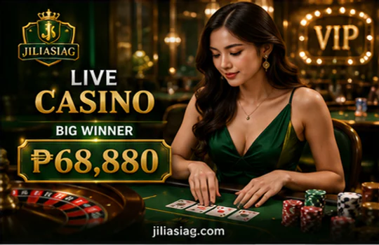 JILIASIA live casino dealer round with a countdown timer and result state